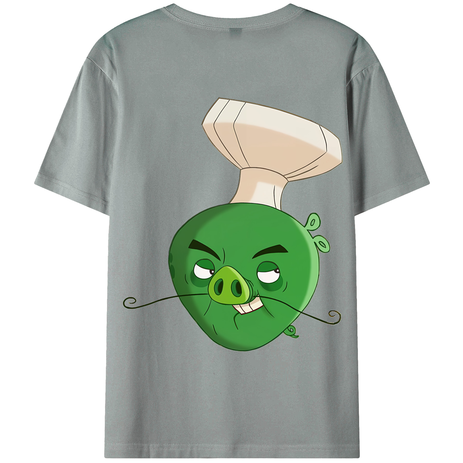 （画像用） Angry Birds アングリーバード 綿100％ メンズ半袖Tシャツ（バックプリント） 通気性